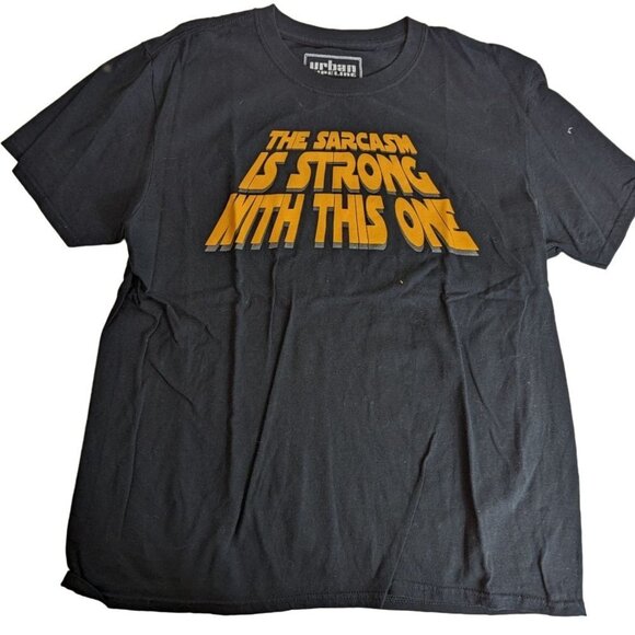 Urban Pipeline Men's Black "The Sarcasm is Strong with this One" Tee Shirt Large - Picture 1 of 4